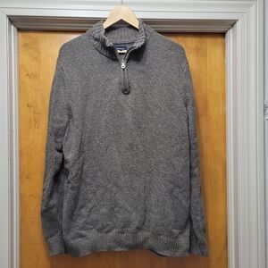 Men's Brown Quarterzip Sweater Croft & Barrow XL Tall